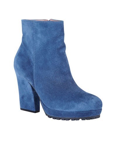 Bota tobillera de ante azul de Gadea